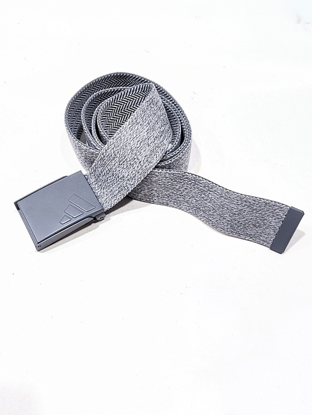 Adidas Golf Belt Men's Stretch Web Belt Reversible Lt Gray Heather OS Cut To Fit